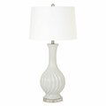 Homeroots 33 x 15 x 17 in. Light Gray Curved Ceramic Table Lamps 397230